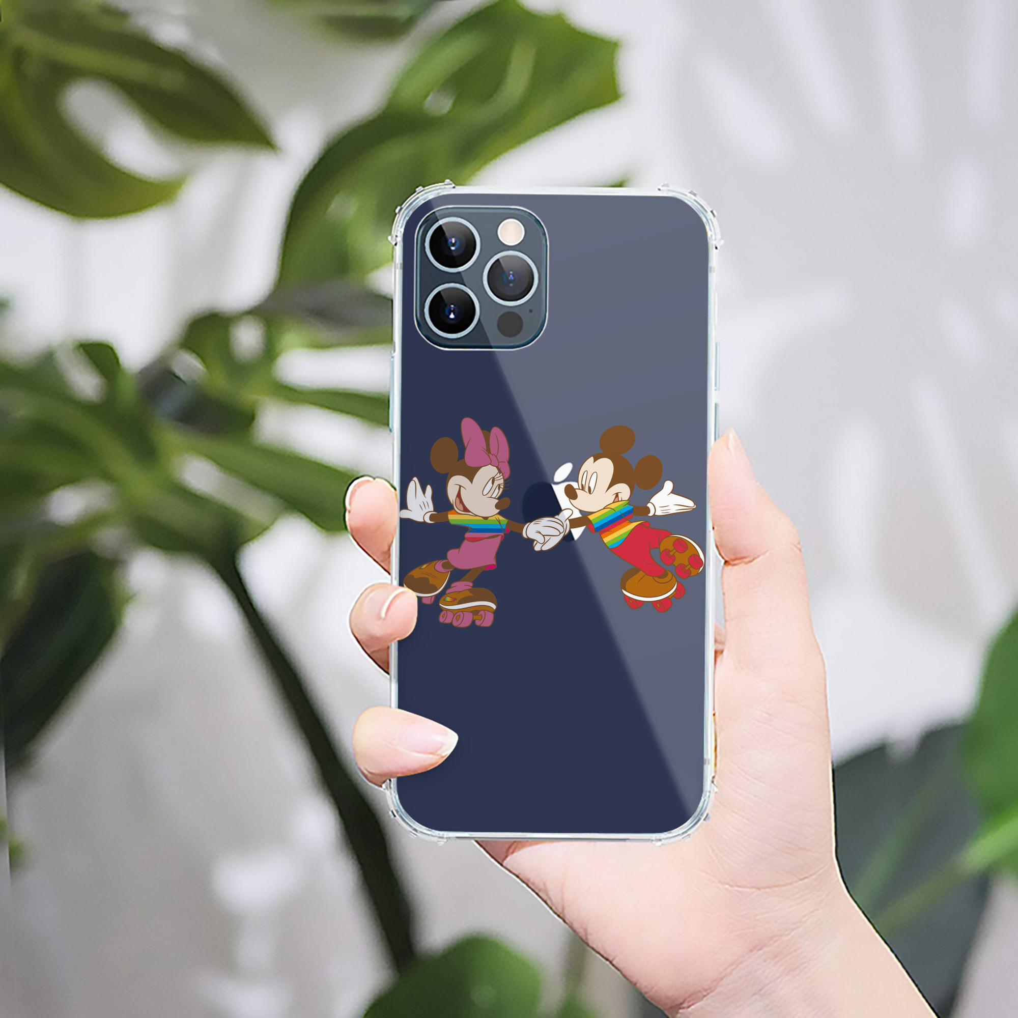 （画像用） ミッキーマウス Mickey Mouse 【iPhone 12シリーズ対応】透明スマホケース（クリアソフトケース）